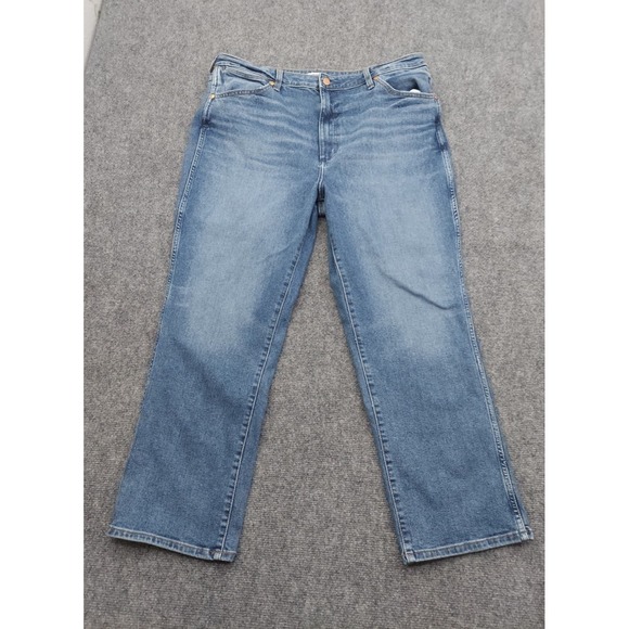 Wrangler Jeans Womens 33 Blue Wild West High Rise Straight 603 Western Cowgirl - Picture 1 of 15